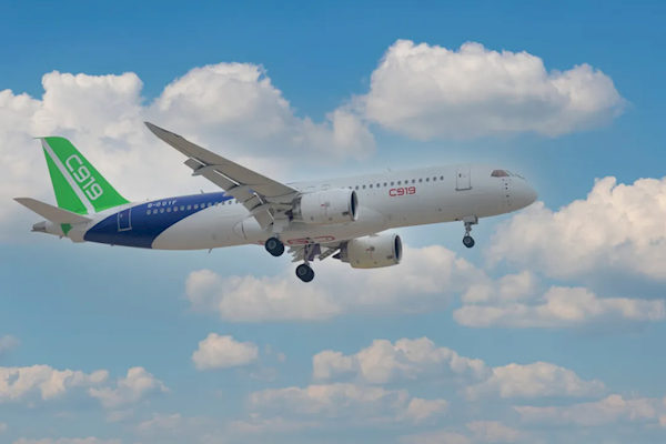 一国外航司拟租赁中国商飞C919:比空客、波音成本低