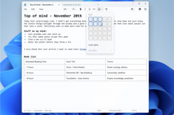 微软Windows记事本迎重磅新功能！可原生创建表格