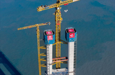1768米一跨过海！双屿门特大桥首座主塔顺利封顶