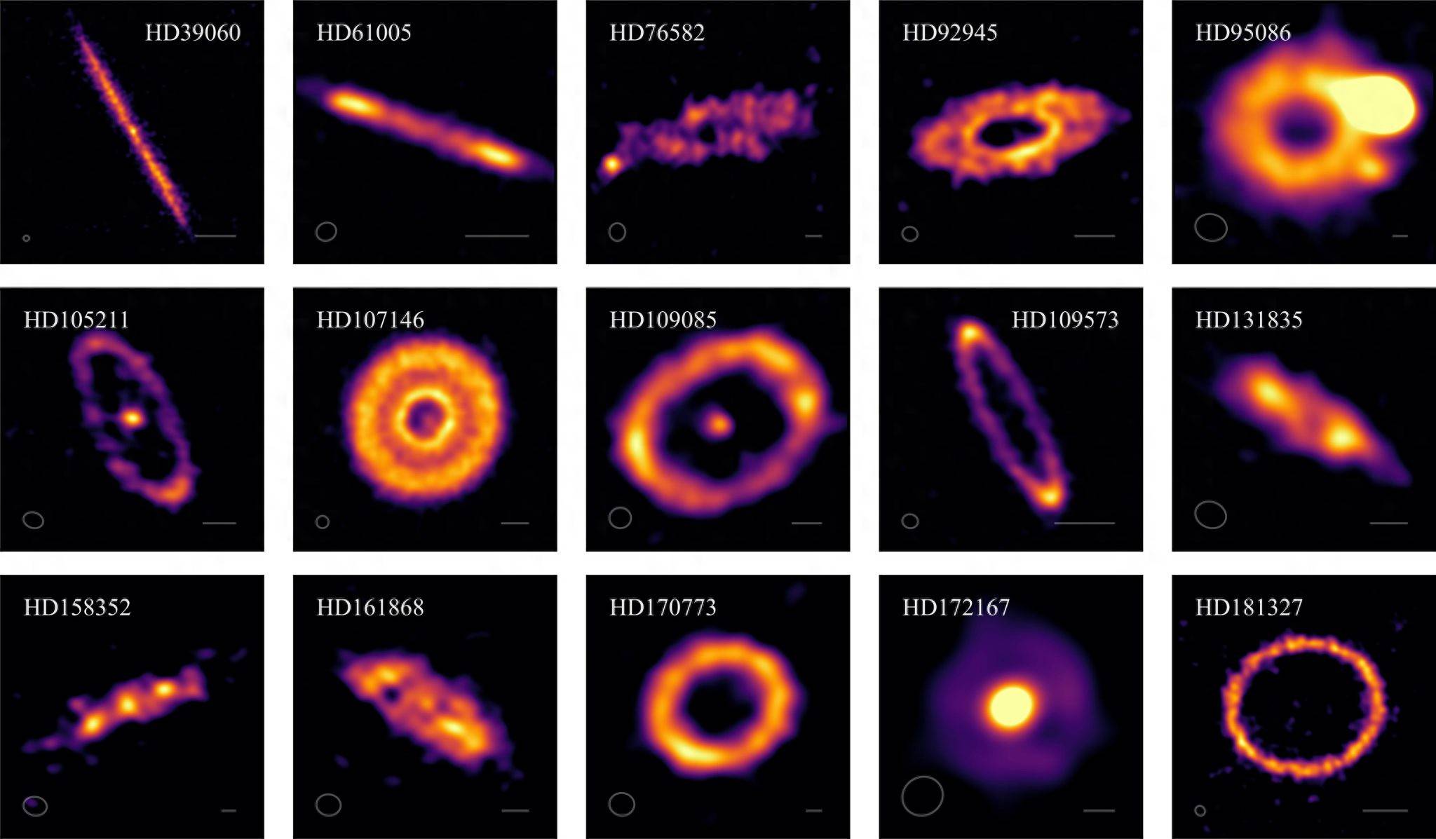 科学家公布了74颗附近恒星周围隐藏的外彗星带的惊人新图像