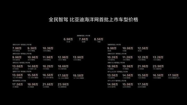 比亚迪智驾下饺子 7万的车也有NOA 王传福:要像安全带一样标配