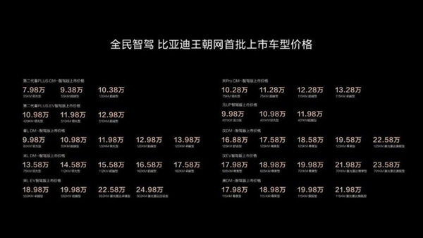 比亚迪智驾下饺子 7万的车也有NOA 王传福:要像安全带一样标配