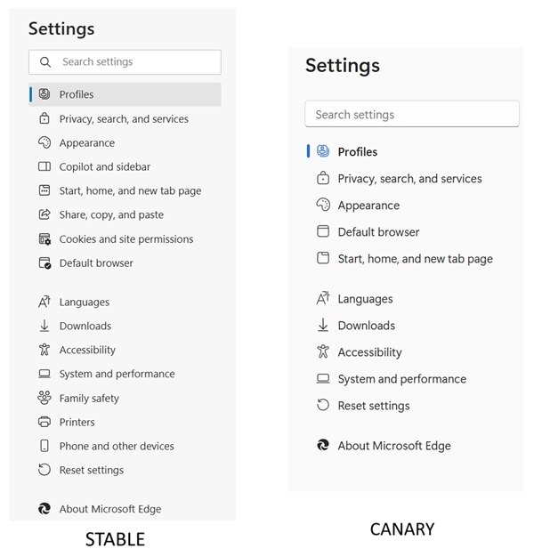 微软Edge设置页大变样！越来越像Chrome