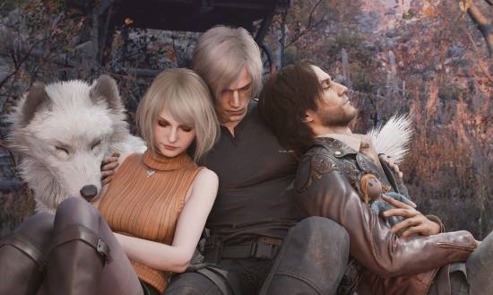 《生化4》3D艺术图!里昂王阿姨相拥入眠