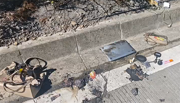 女子行车途中包里充电宝突然自燃：差点烧毁一辆车