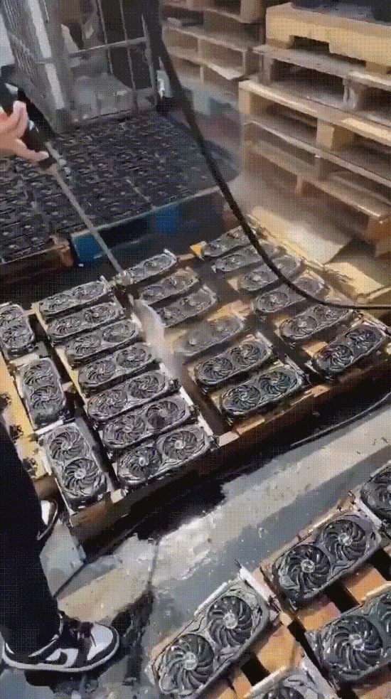 女孩自用99新！“暴力水洗显卡”引热议