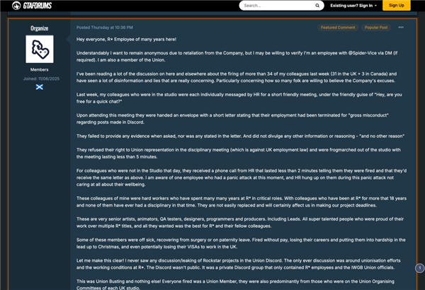 就因为裁了30人 GTA6又延期半年