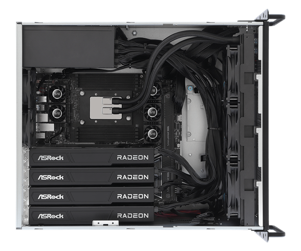 华擎工作站配备四块AMD R9700 32GB专业显卡：搭档Zen5/4撕裂者