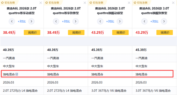 降价10万的奥迪A6L 登味似乎没那么重了