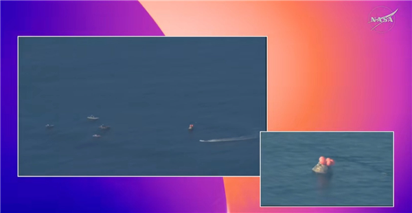 溅落50分钟后!阿尔忒弥斯2号返回舱终于打开舱门