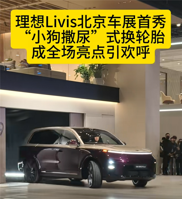 理想把底盘玩出花了！L9小狗撒尿式换胎名场面出圈