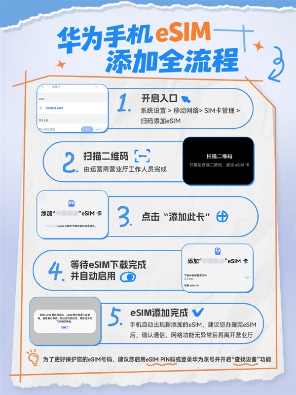 华为手机eSIM开通攻略发布！一机四号双待等四大优势 华为手机eSIM开通攻略 第2张