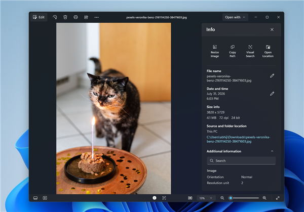 Windows 11照片应用大更新！大幅瘦身不臃肿：速度提升近一倍