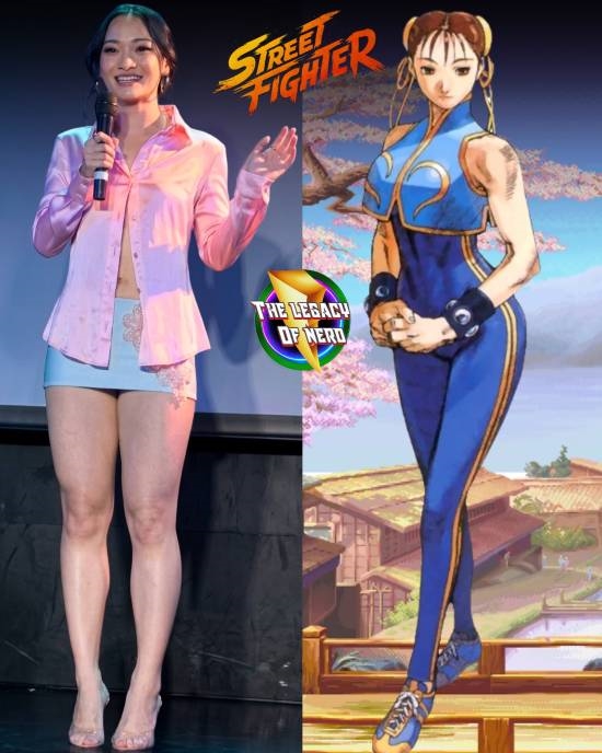 美女演员练出丰满大腿！真人春丽对比游戏立绘