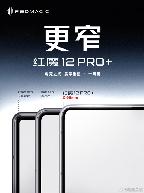 真全面屏旗舰!红魔12 Pro+官宣10月15日发布 首批搭载第六代骁龙8超级至尊版